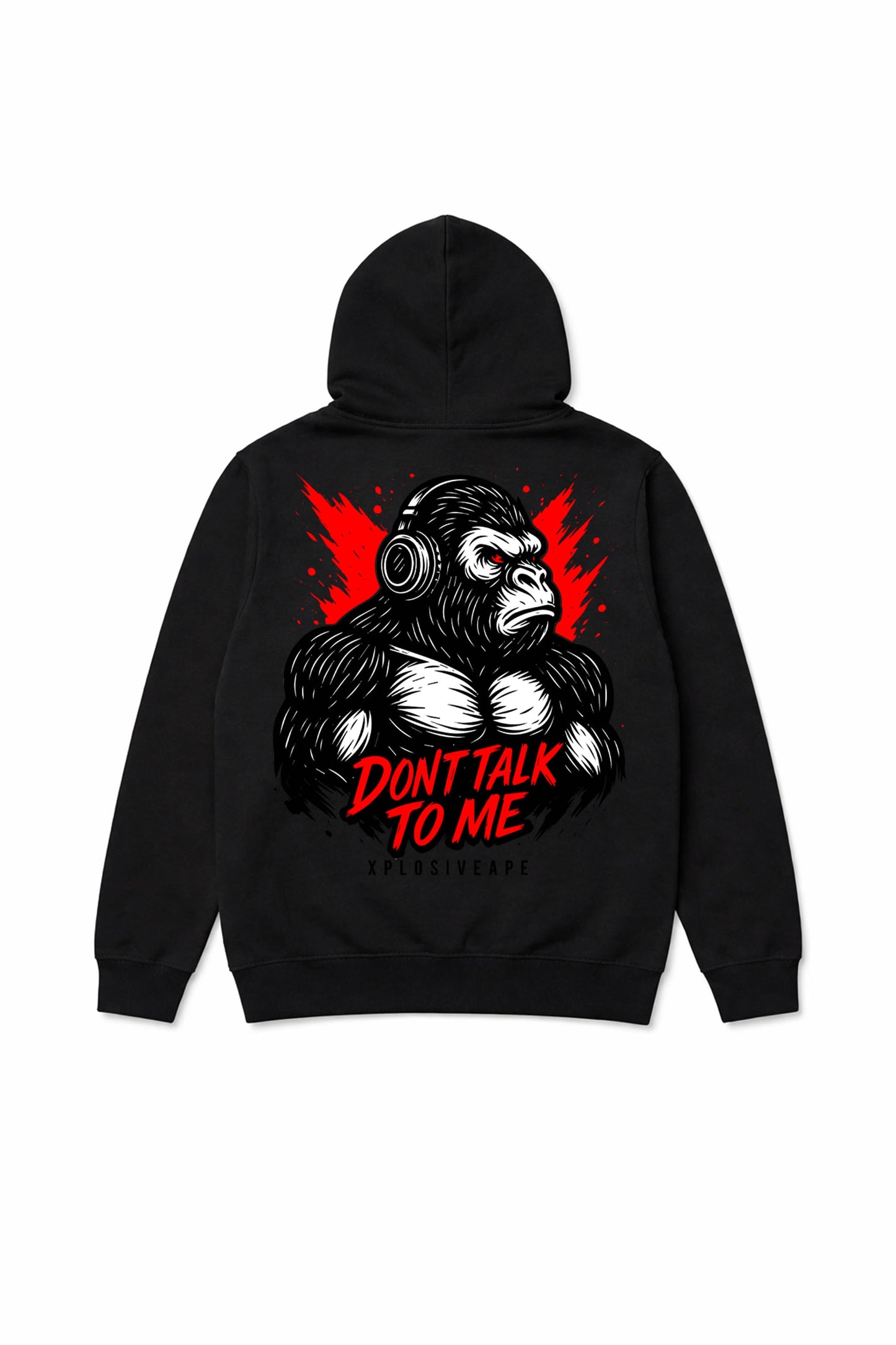 XAPE Don't Talk To Me V3 String Hoodie - Black