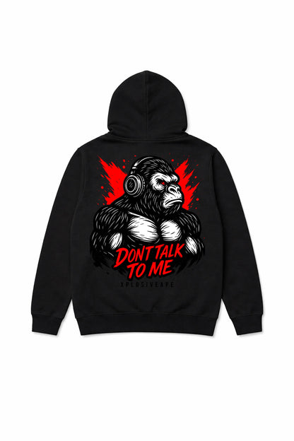 XAPE Don't Talk To Me V3 String Hoodie - Black