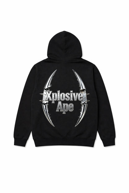 XAPE Double Fang String Hoodie - Black