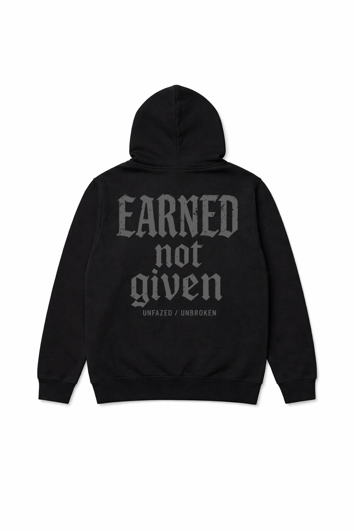 XAPE Earned Not Given String Hoodie - Black