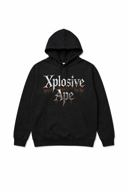 XAPE Forged in Fire String Hoodie - Black