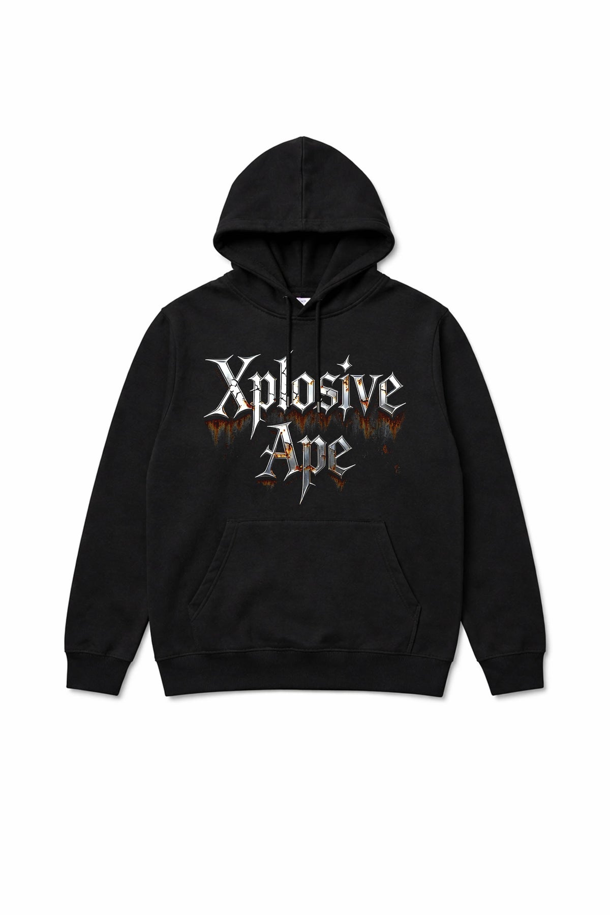 XAPE Forged in Fire String Hoodie - Black