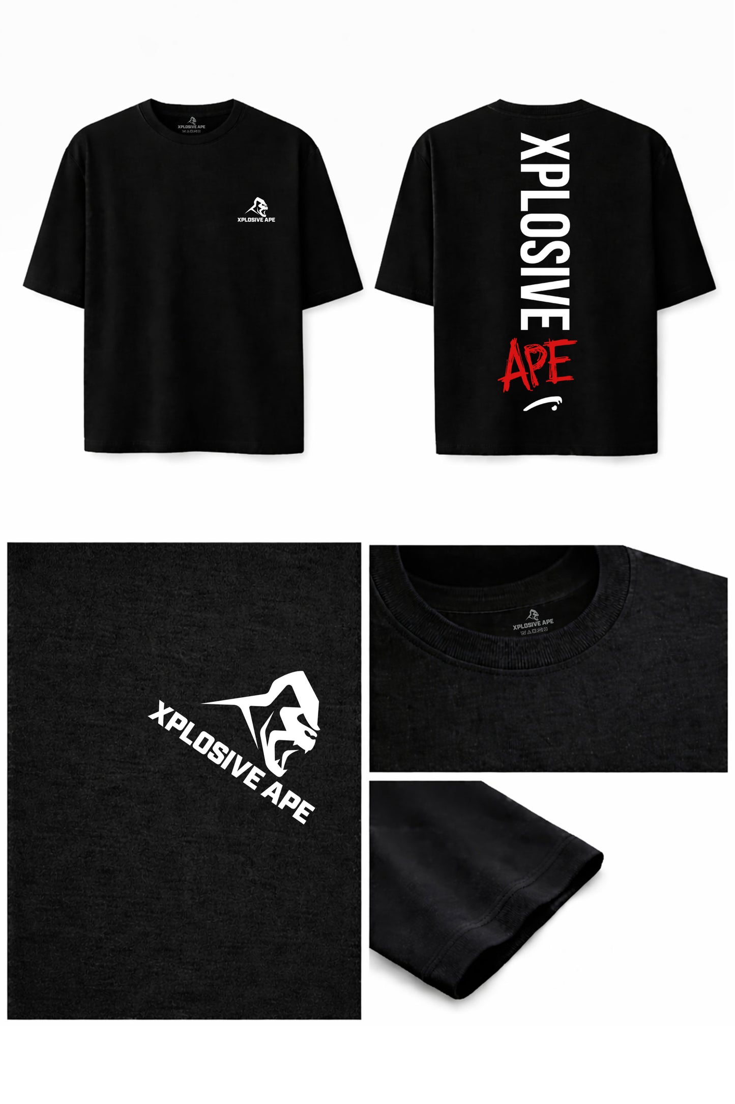 XAPE Graffiti V2 Oversized Tee - Black