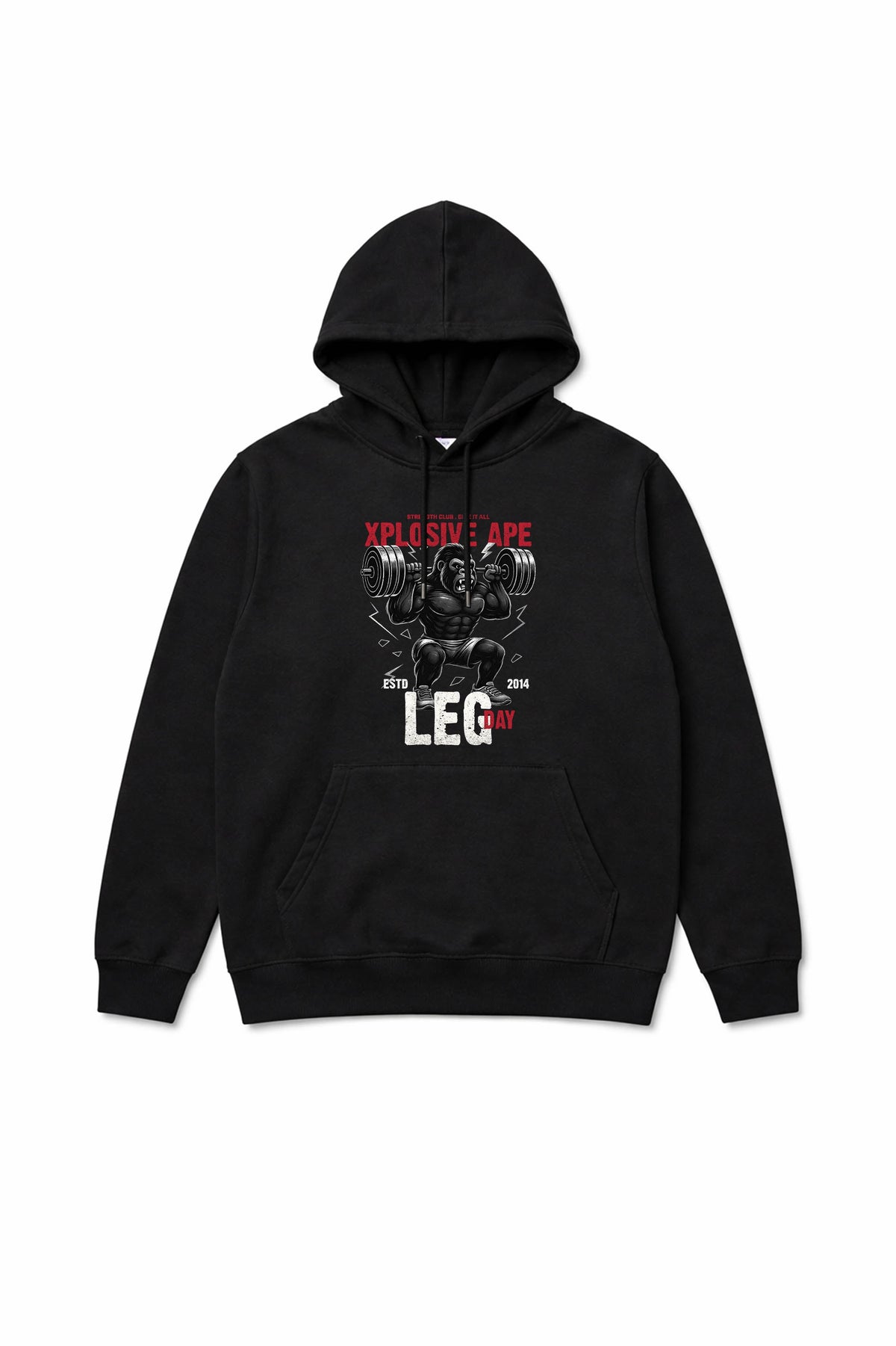 XAPE Leg Day V4 String Hoodie - Black