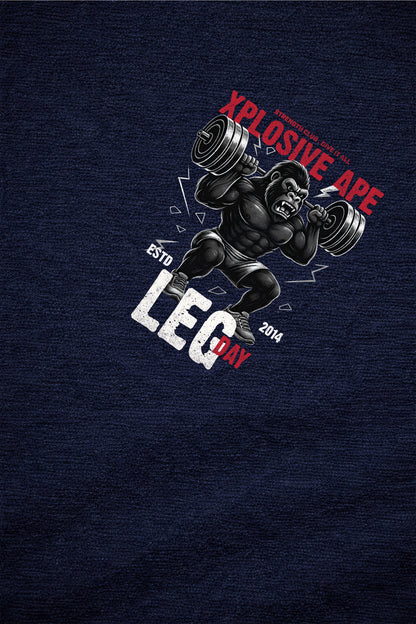 XAPE Leg Day V4 String Hoodie - Navy