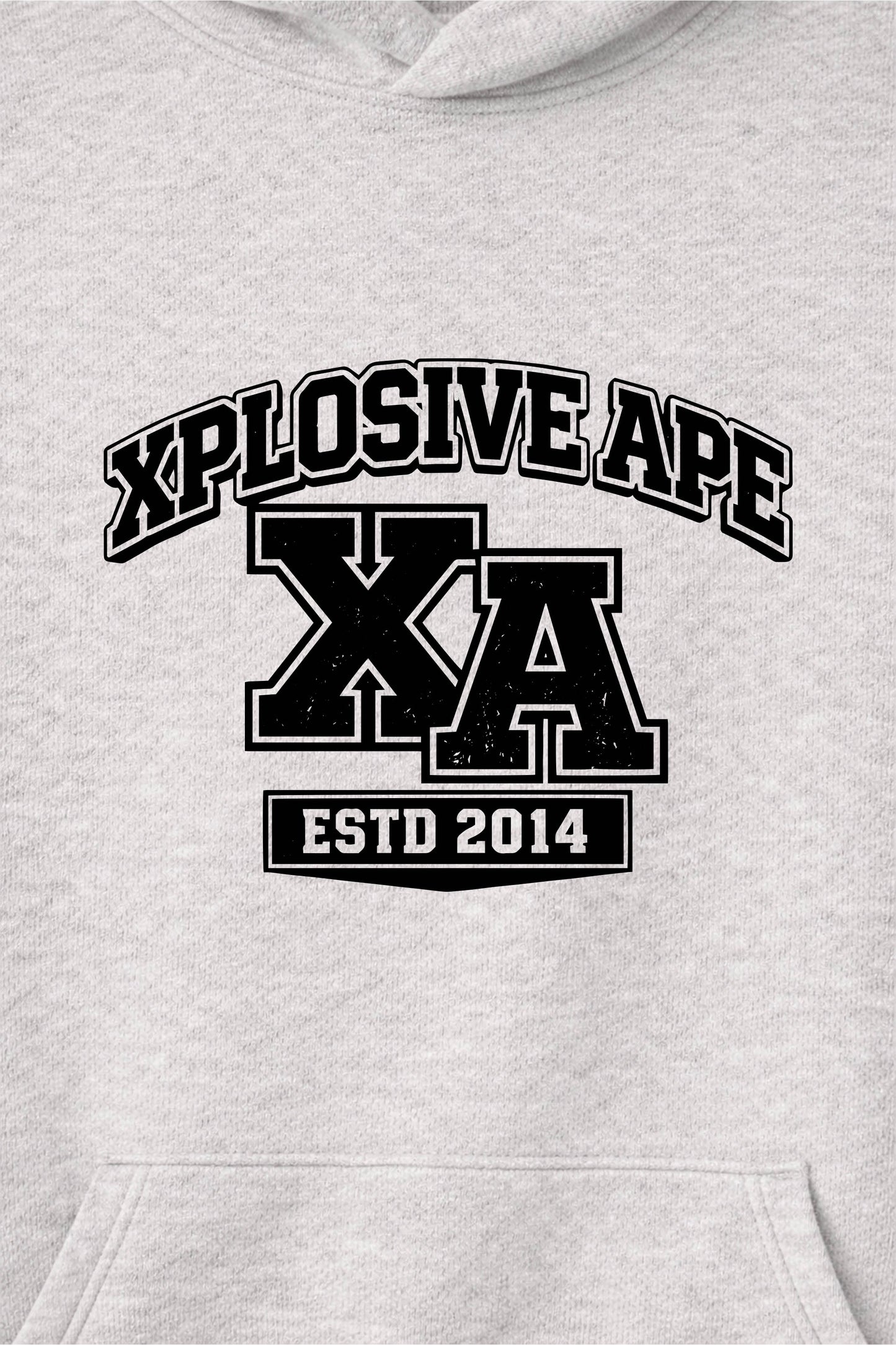 XAPE Monogram Raglan Hoodie - Oatmeal Heather/Black