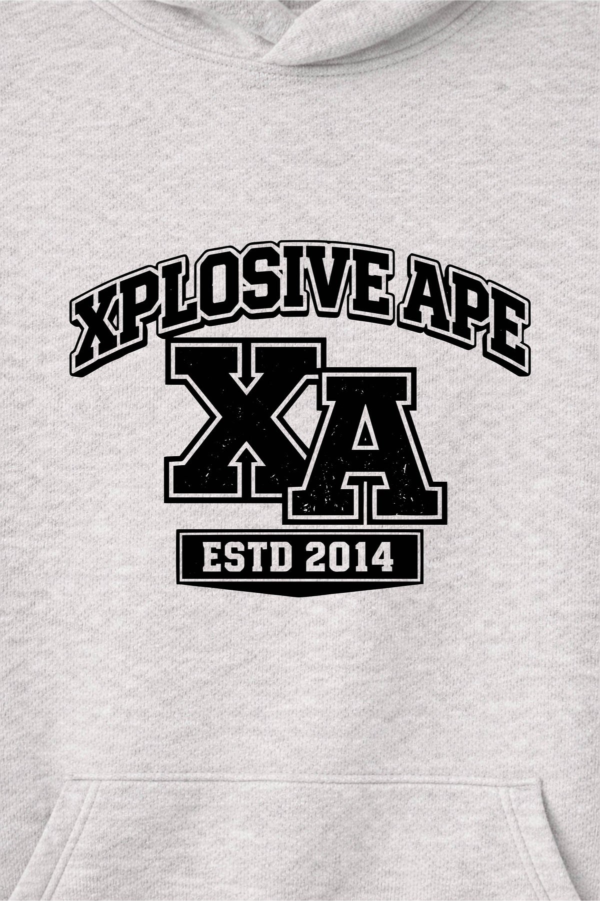 XAPE Monogram Raglan Hoodie - Oatmeal Heather/Black
