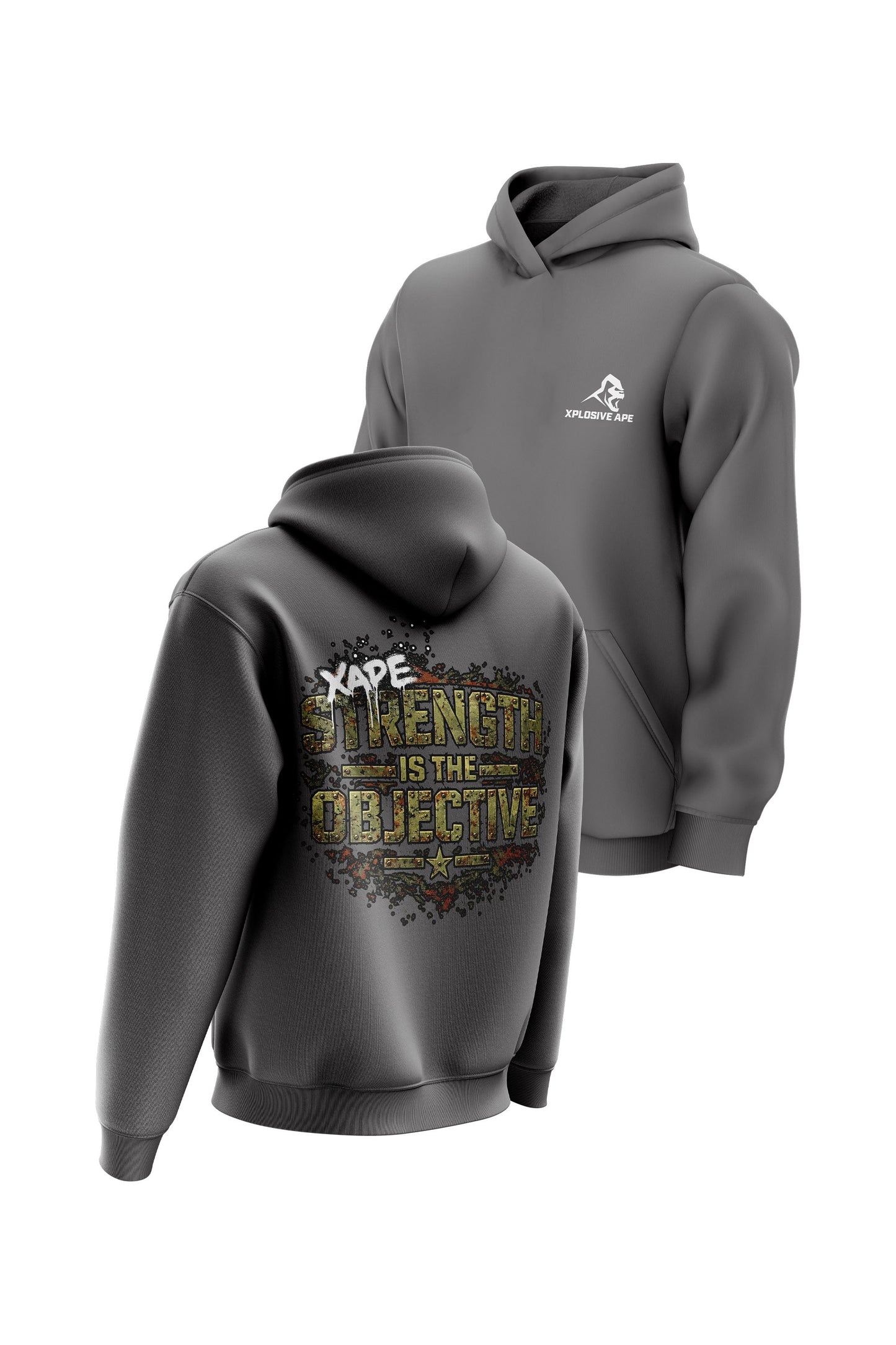 XAPE Objective Hoodie - Charcoal
