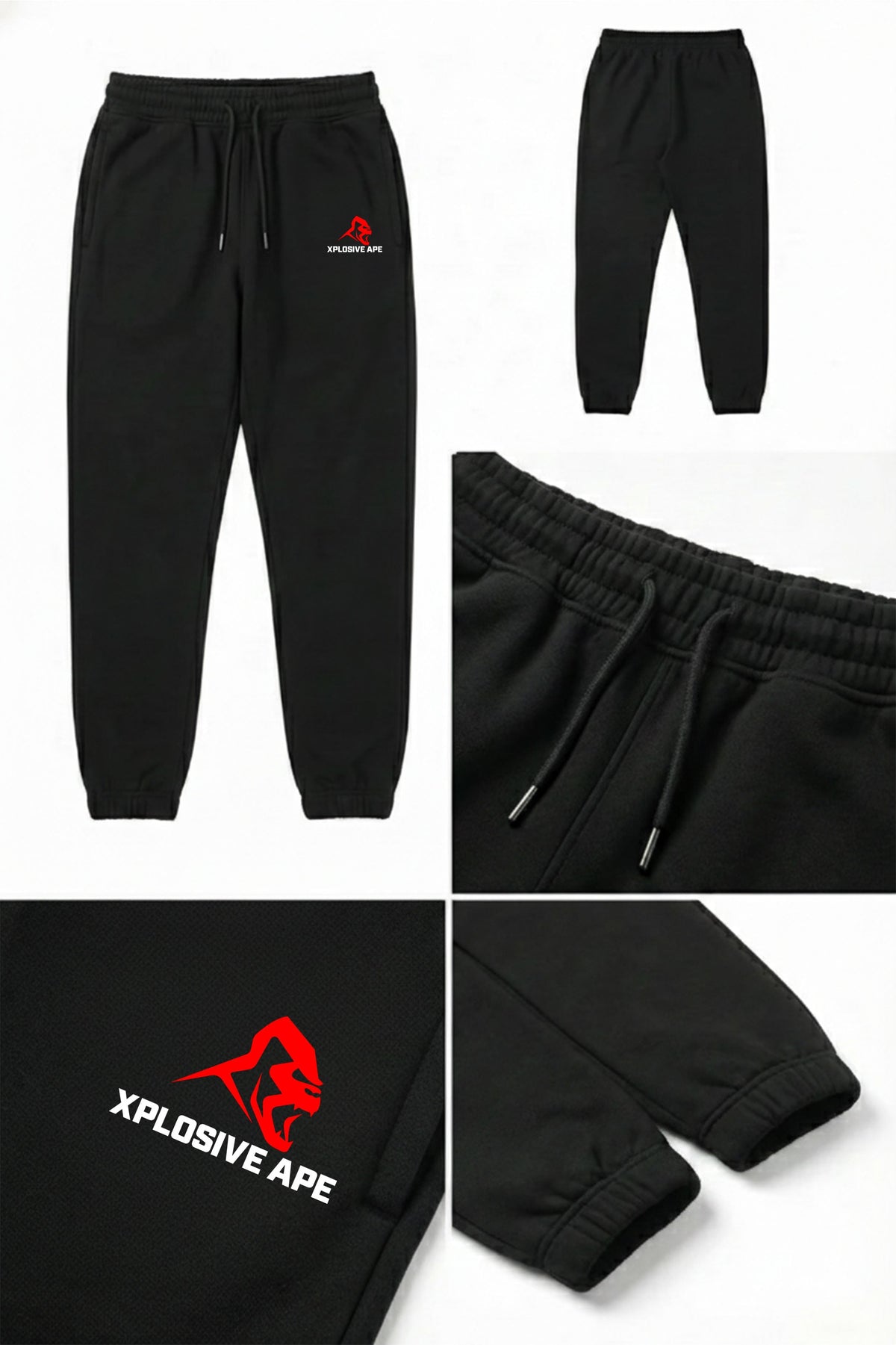 XAPE Original Logo V2 Joggers - Black