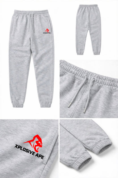 XAPE Original Logo V2 Joggers - Heather Grey