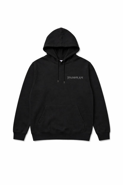 XAPE Shrapnel Burst String Hoodie - Black