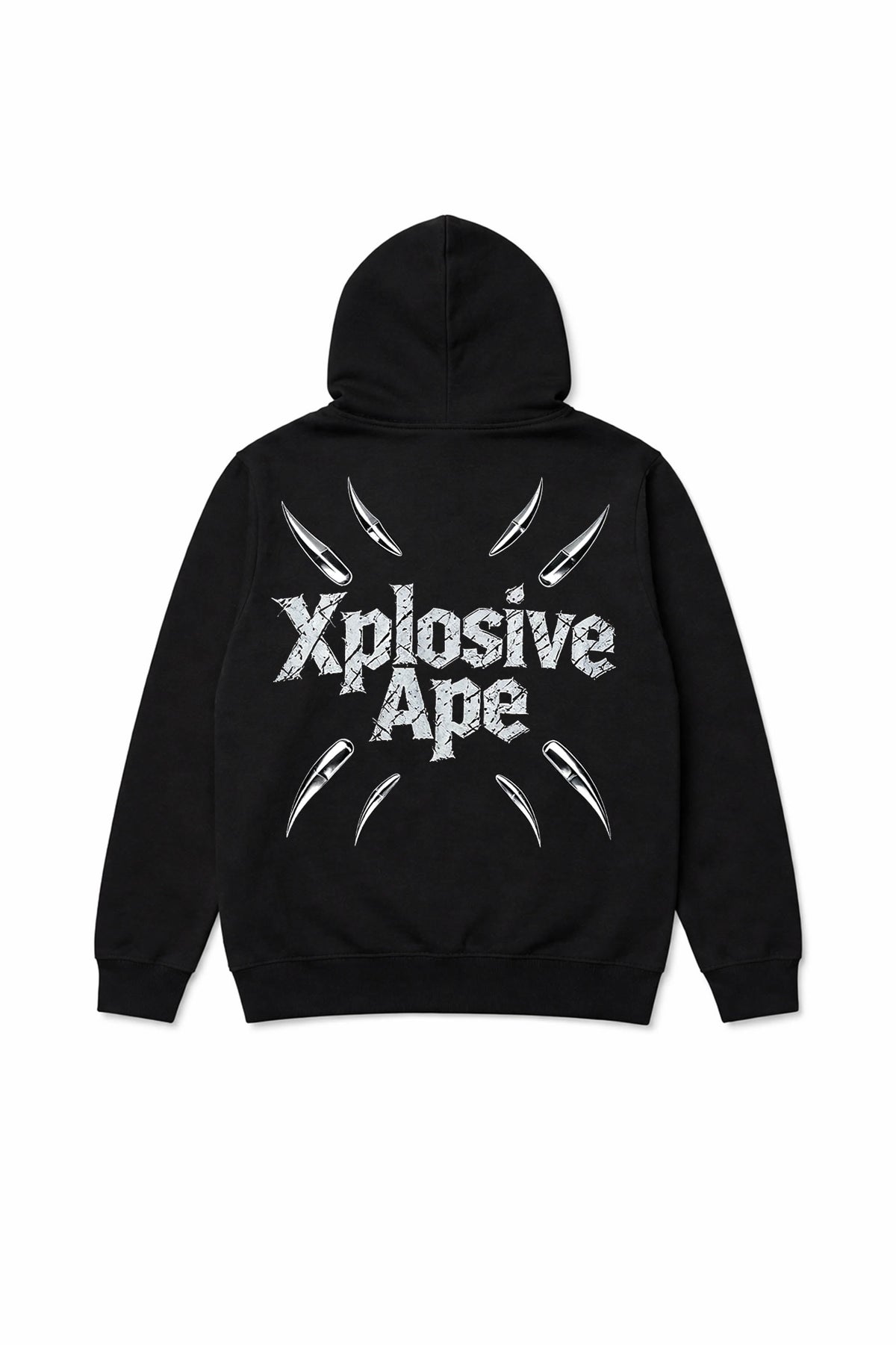 XAPE Shrapnel Burst String Hoodie - Black