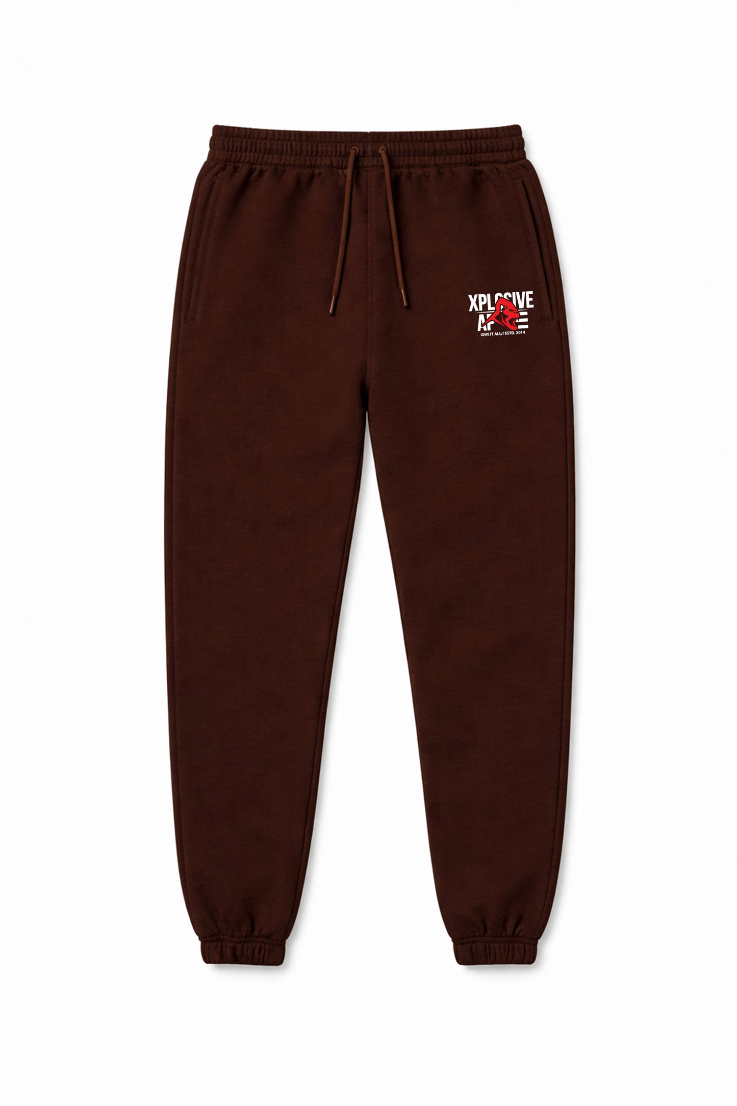 XAPE Stacked Logo Joggers - Chocolate