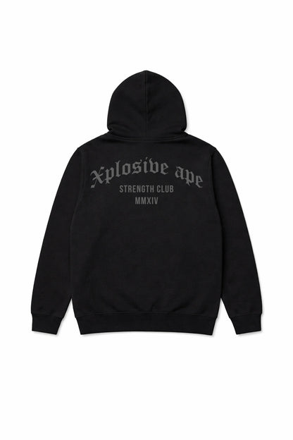 XAPE Strength Club MMXIV String Hoodie - Black