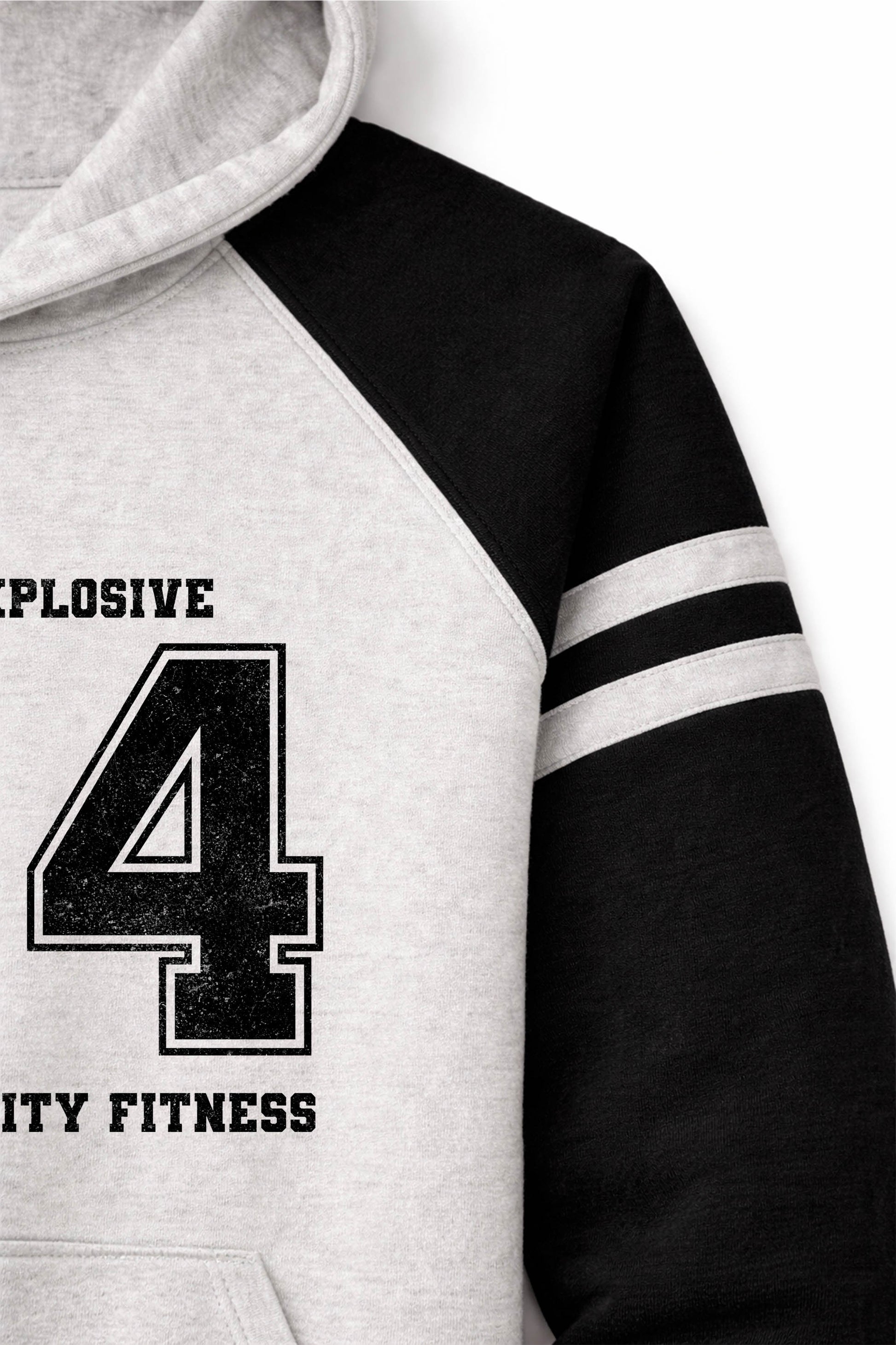 XAPE Unit Crew Raglan Hoodie - Oatmeal Heather/Black
