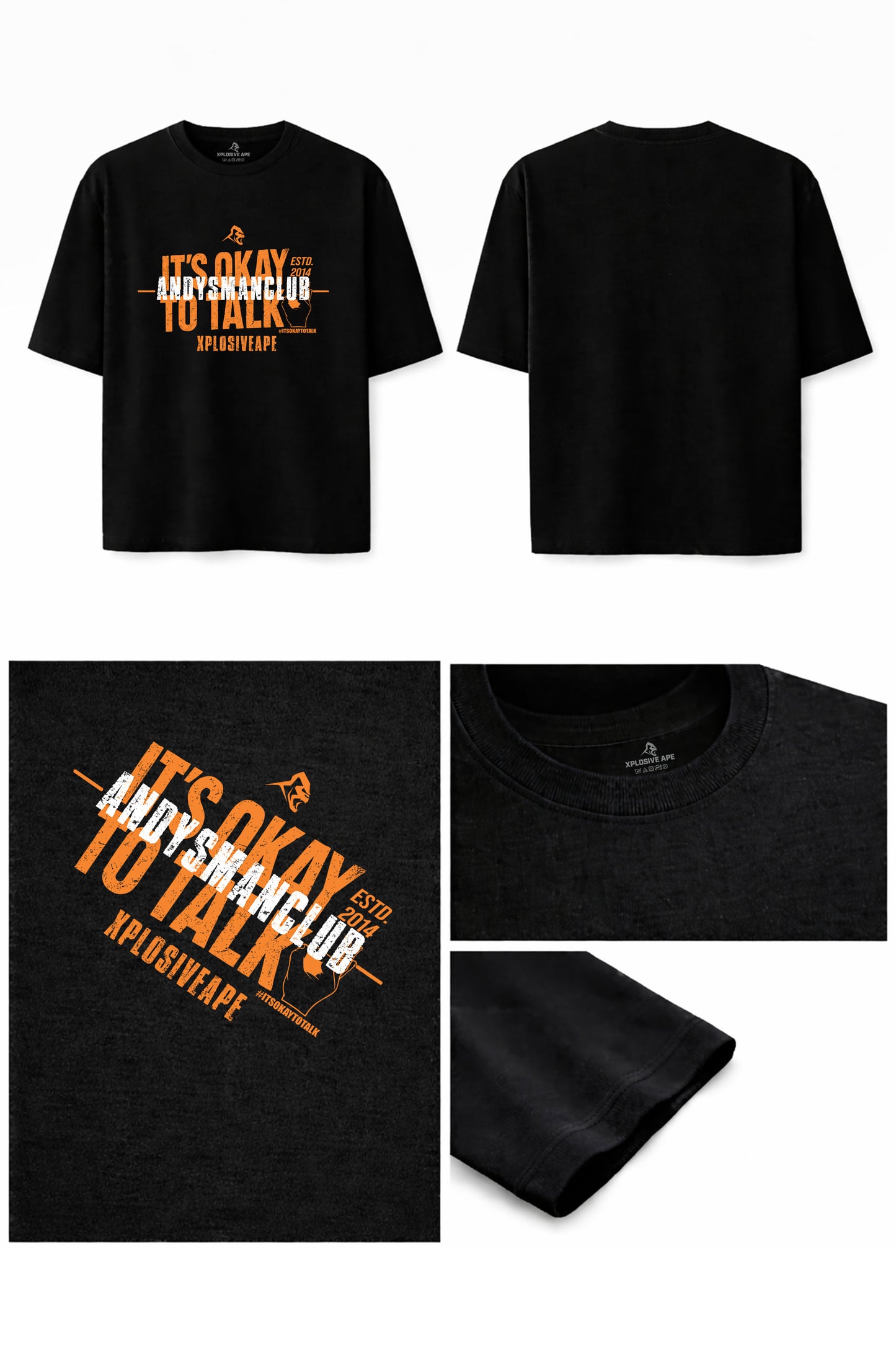 XAPE X AMC It's Okay To Talk V2 Oversized Tee - Black