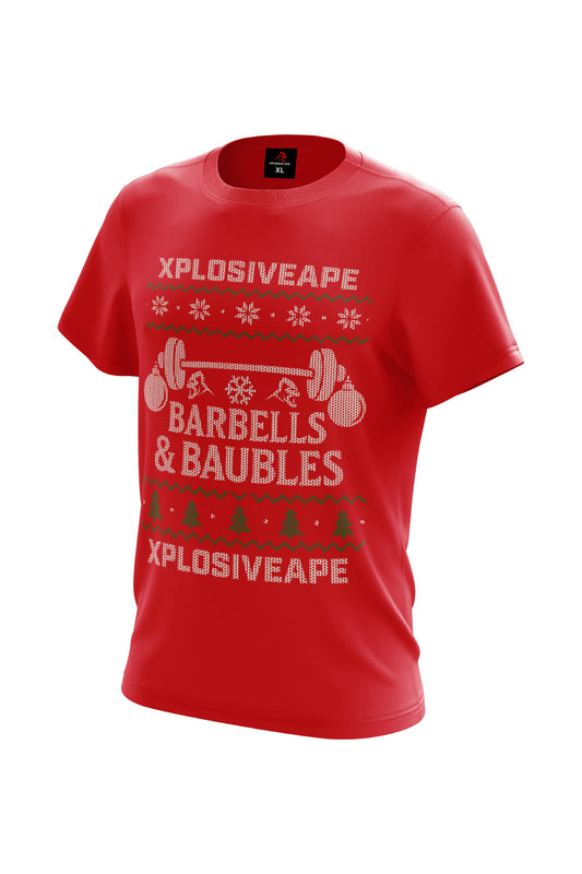 XAPE Xmas Barbell Tee - Red