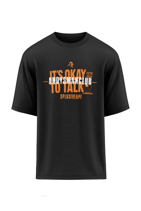 XAPE X AMC It's Okay To Talk V2 Oversized Tee - Black