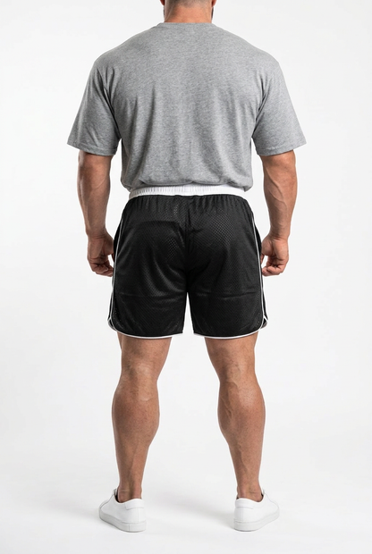 XAPE Essential Tee & Strike Elite Shorts Combo - Sports Grey/Black White