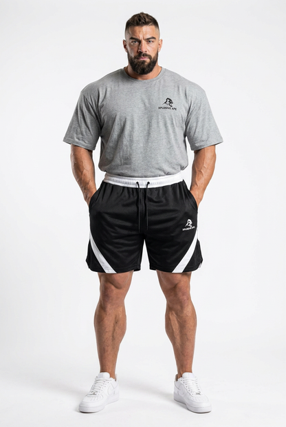 XAPE Essential Tee & Storm Shorts Combo - Sports Grey/Black