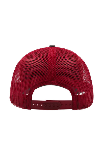 XAPE Classic Badge Logo Trucker Cap - Grey/Red