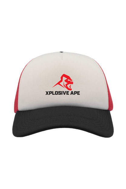 XAPE Essential Trucker Cap - White/Red/Black