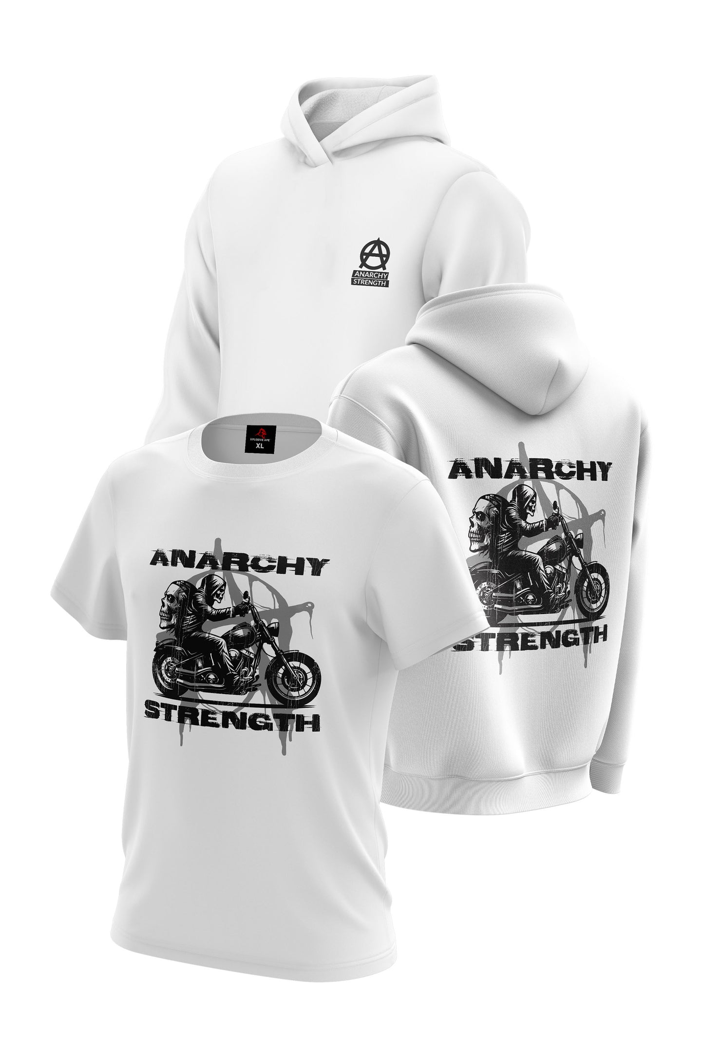 AS Chaos Cruiser Hoodie & Tee Combo - White