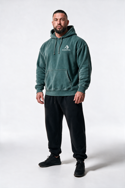 XAPE Vintage Wash String Hoodie - Green