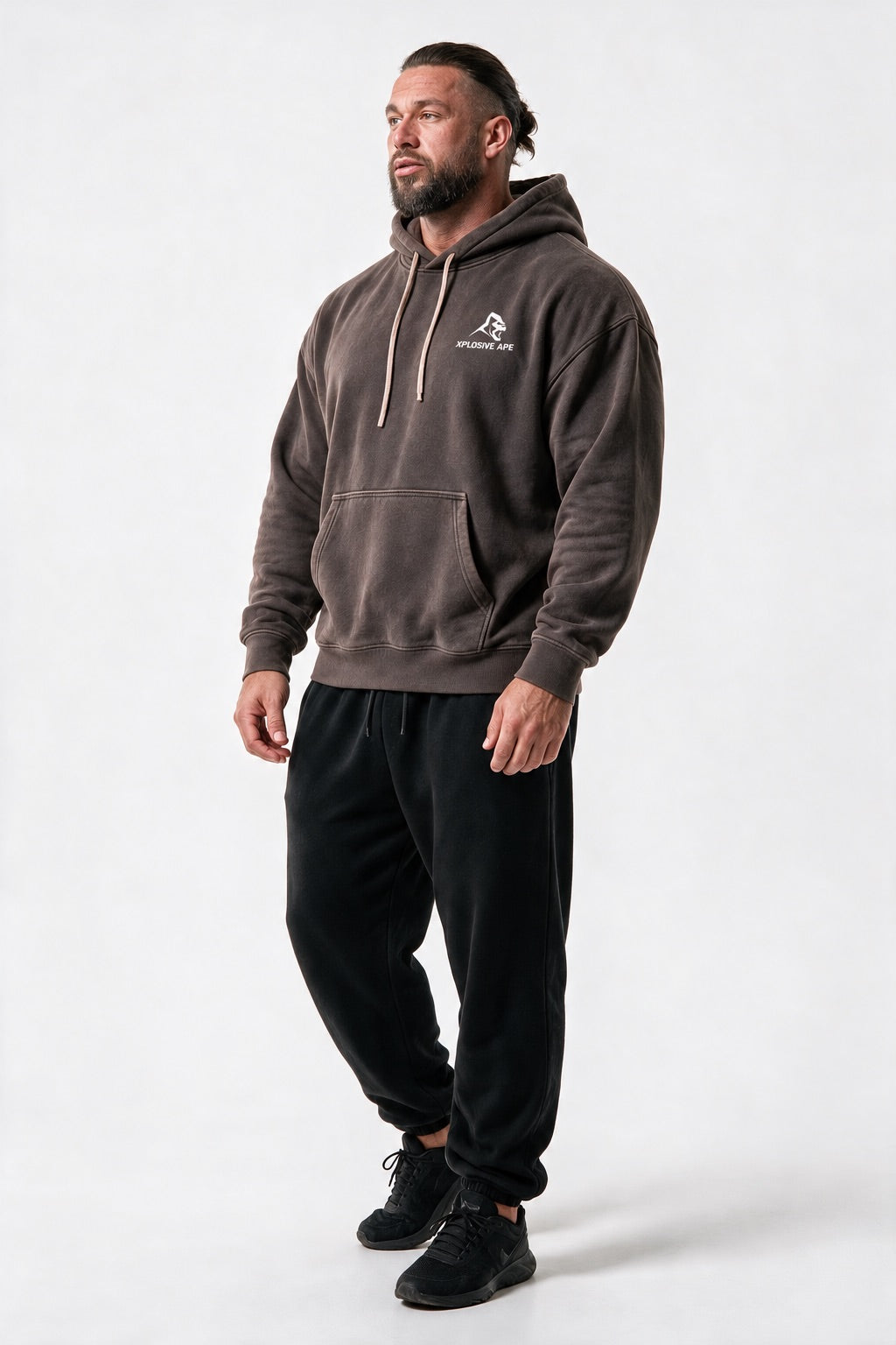 XAPE Vintage Wash String Hoodie - Brown