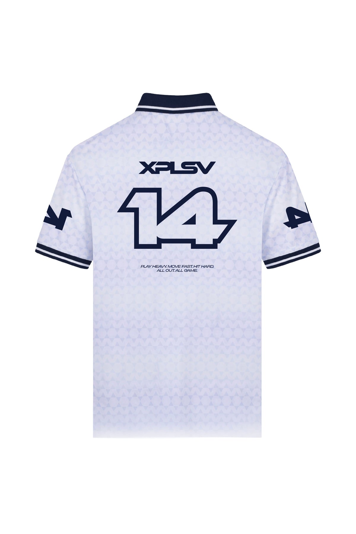 XAPE Speed Polo Sports Jersey - White/Navy