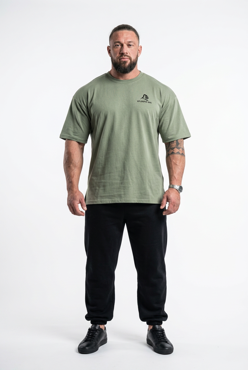 XAPE Garage Strength V3 Oversized Tee - Sage