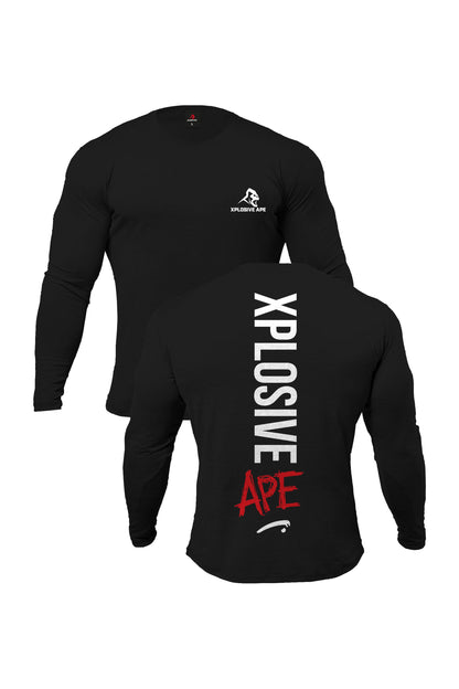 XAPE Graffiti V2 Long Sleeve Tee - Black
