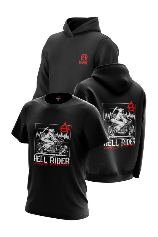 AS Hell Rider Hoodie & Tee Combo - Black