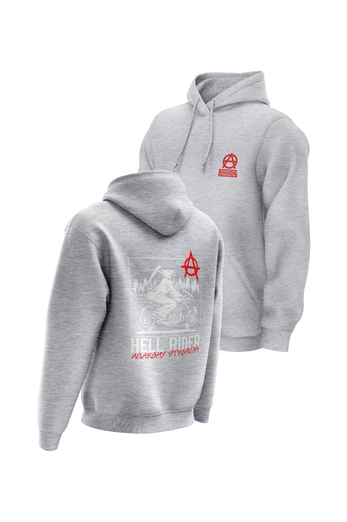 AS Hell Rider Hoodie - Heather Grey