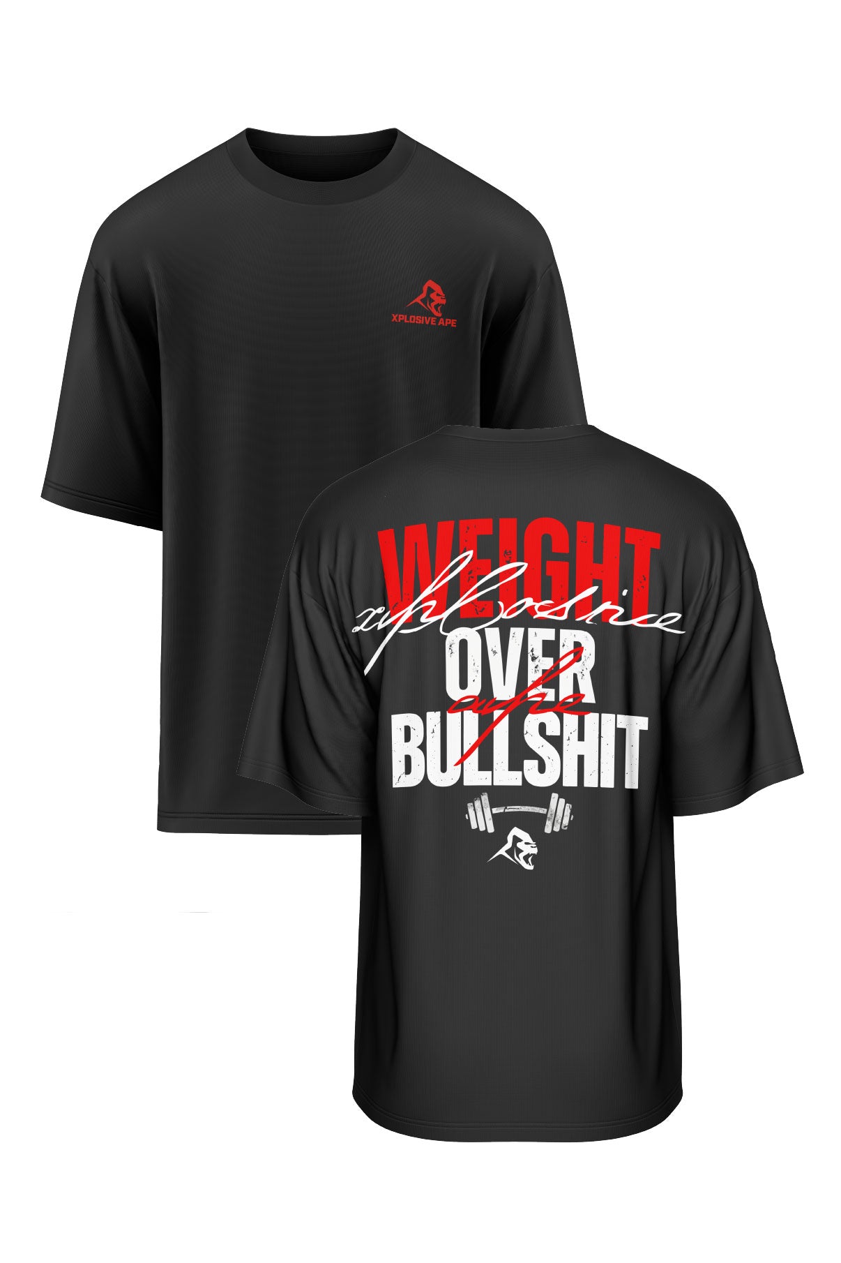XAPE Weight Over BS Oversized Tee - Black