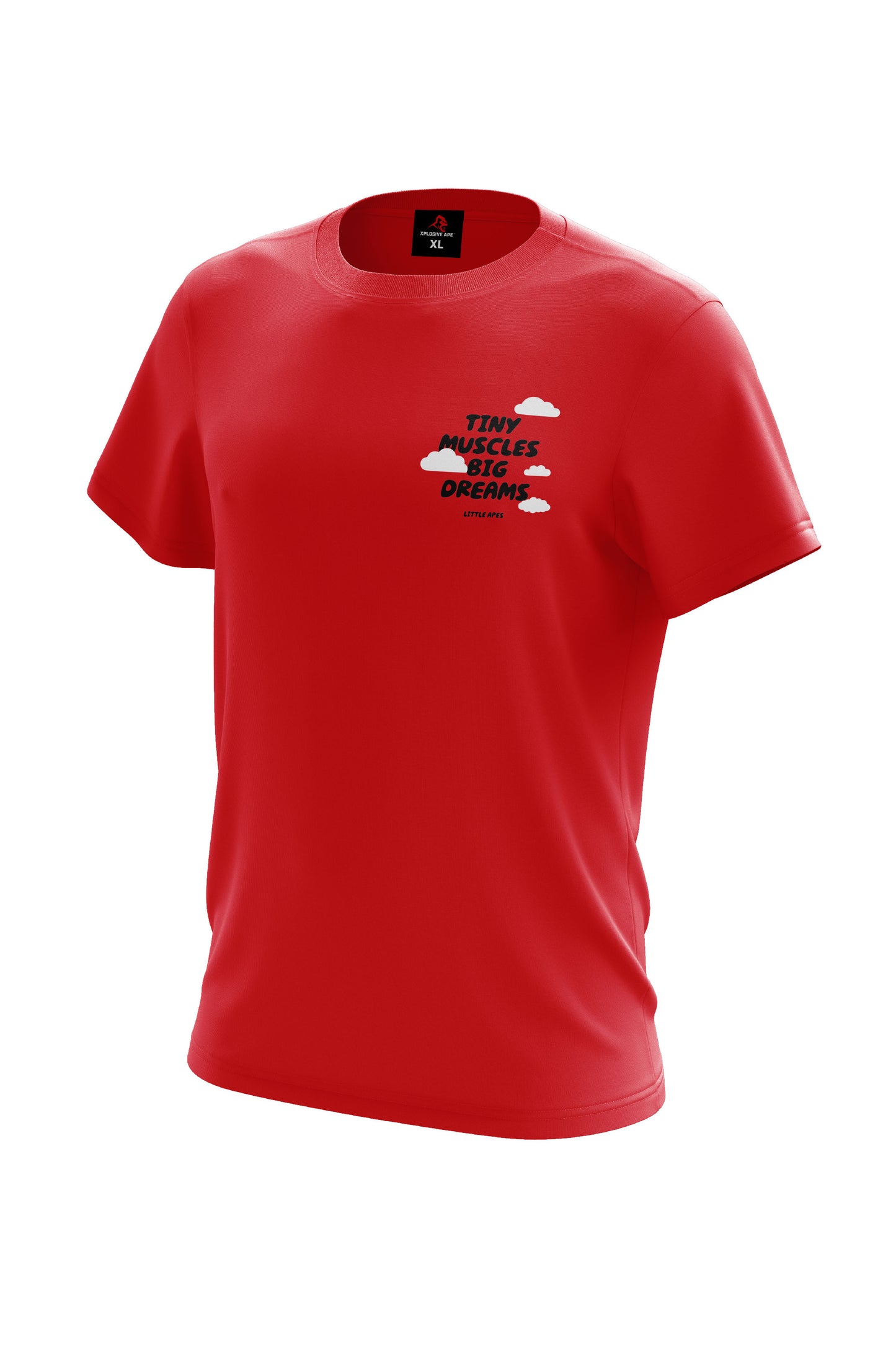 Little Apes Tiny Muscles Big Dreams V2 Tee - Red