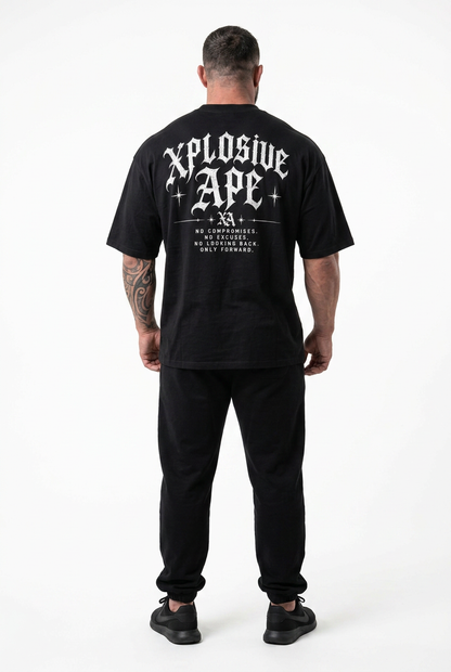 XAPE London Gothic Ultra Oversized Tee - Black