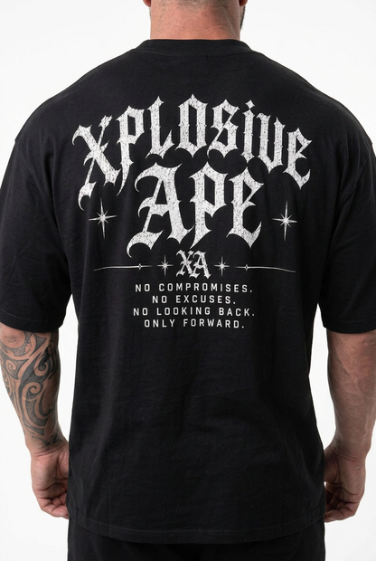 XAPE London Gothic Ultra Oversized Tee - Black