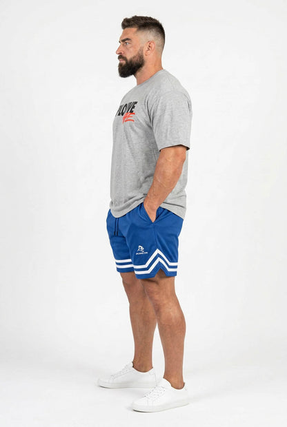 XAPE Holder V2 Tee & Strike Shorts Combo - Sports Grey/Blue