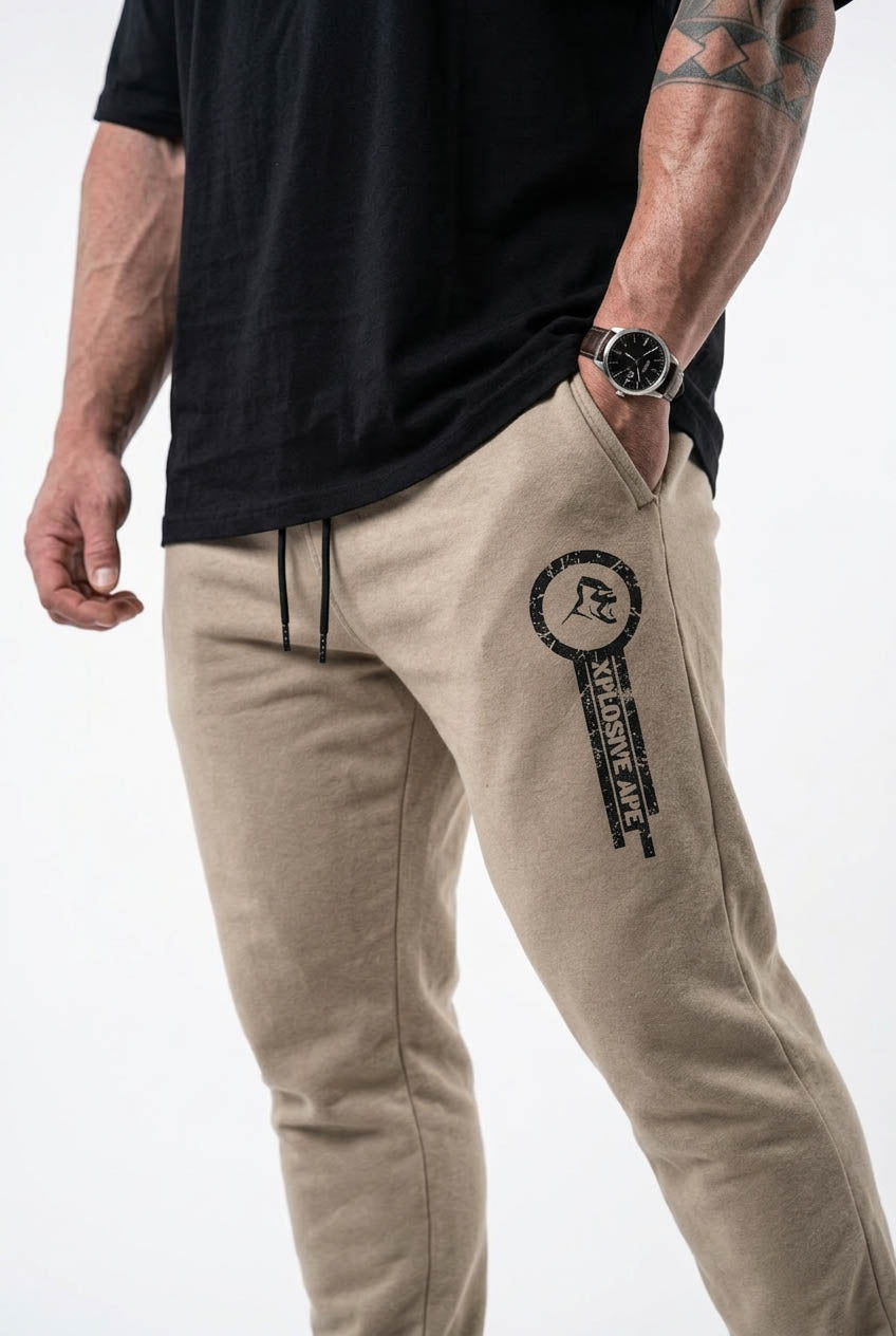 XAPE Panelled V4 Joggers - Sand