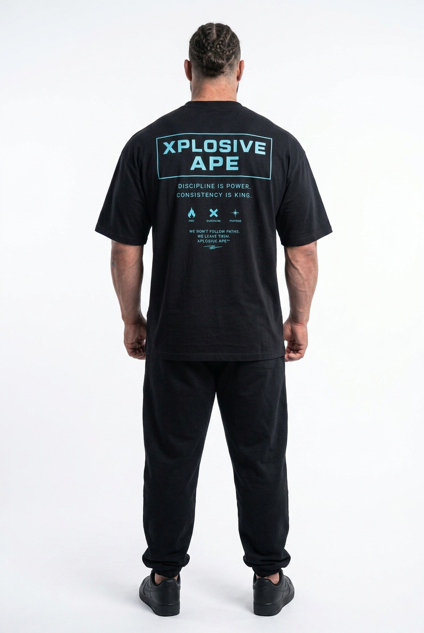 XAPE Blueprint Division Oversized Tee - Black
