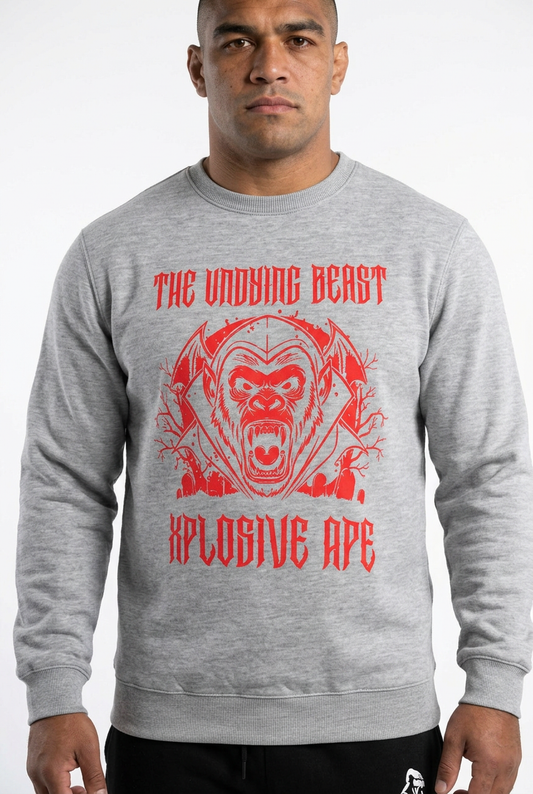 XAPE Vampire Ape Sweatshirt - Sports Grey