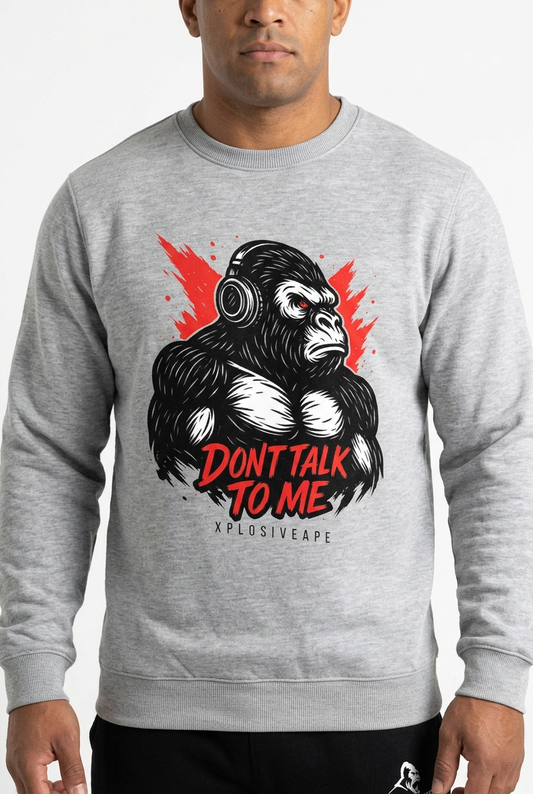 XAPE Don't Talk To Me V2 Sweatshirt - Sports Grey