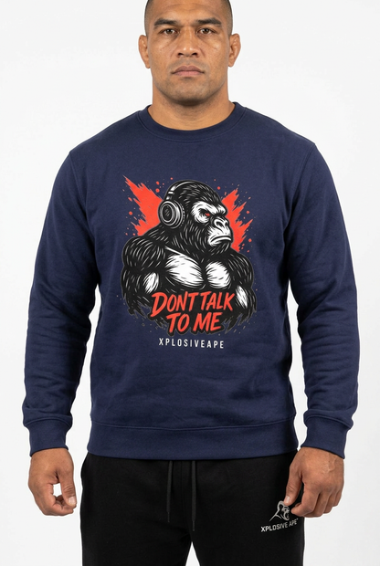 XAPE Don't Talk To Me V2 Sweatshirt - Navy