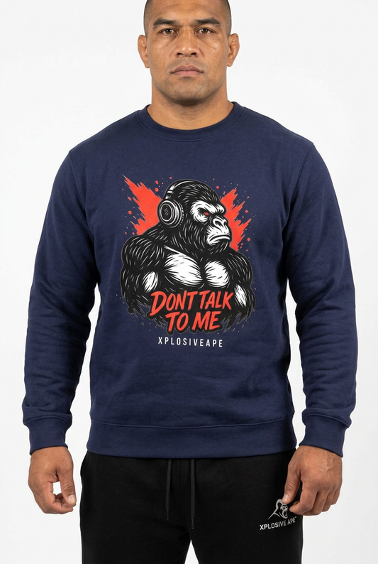 XAPE Don't Talk To Me V2 Sweatshirt - Navy