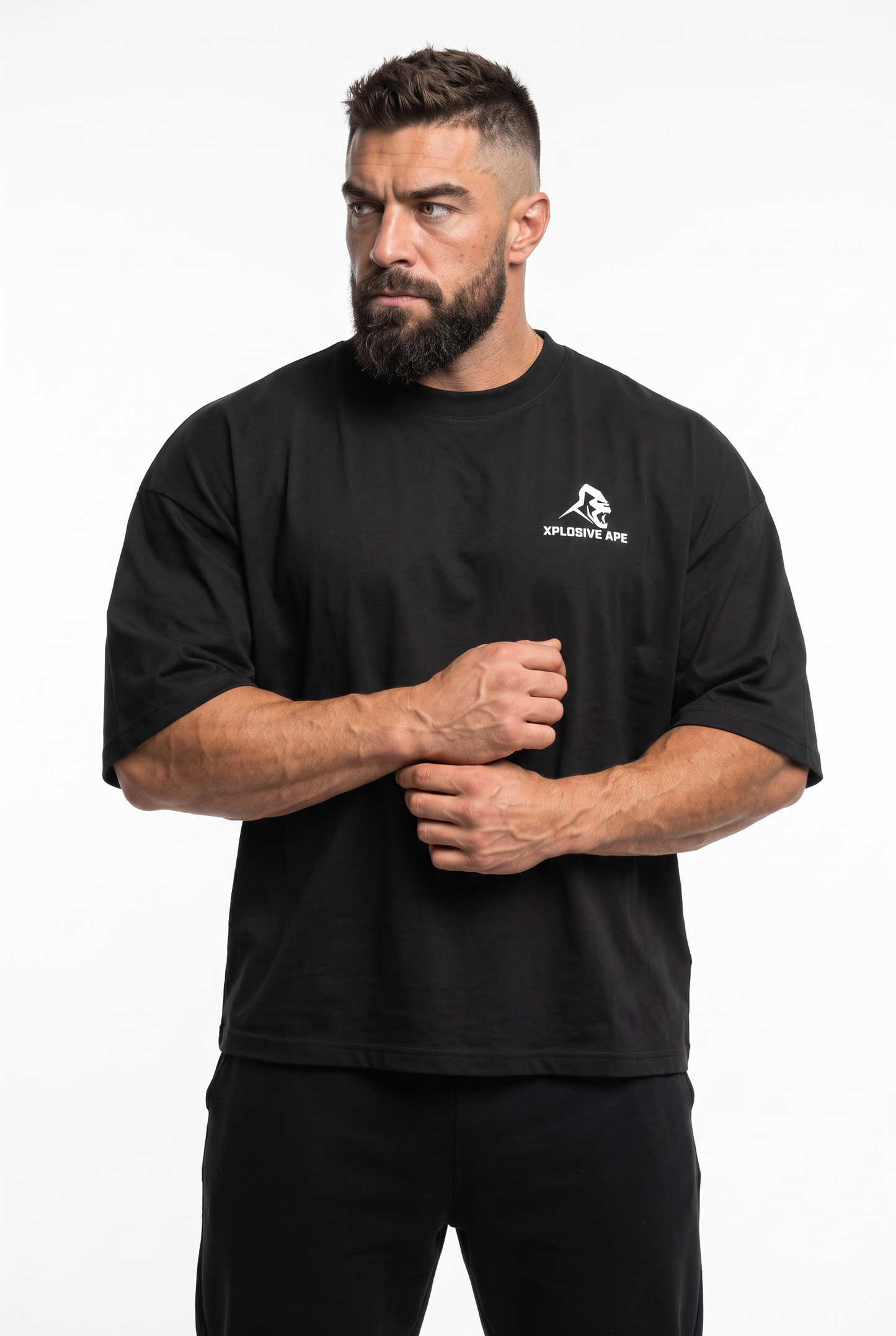 XAPE Primal Crest Ultra Oversized Tee - Black