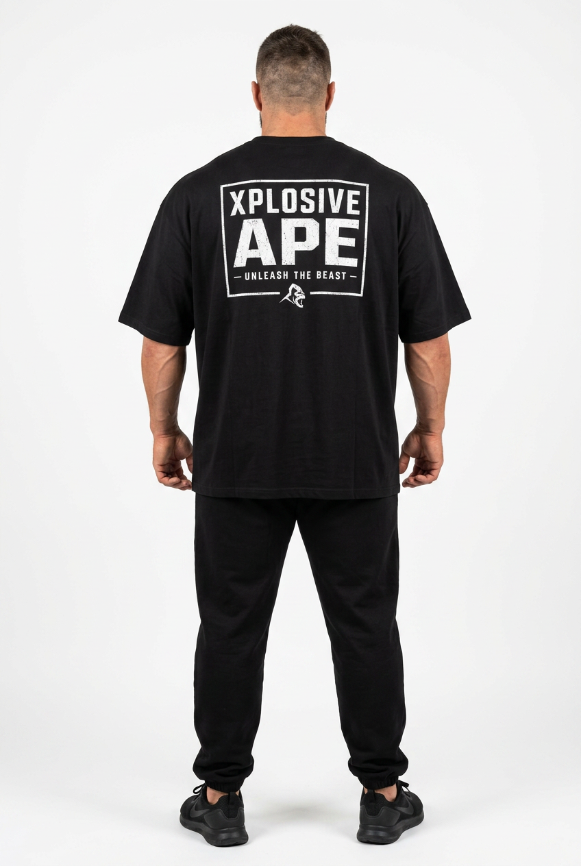 XAPE Unleashed Ultra Oversized Tee - Black
