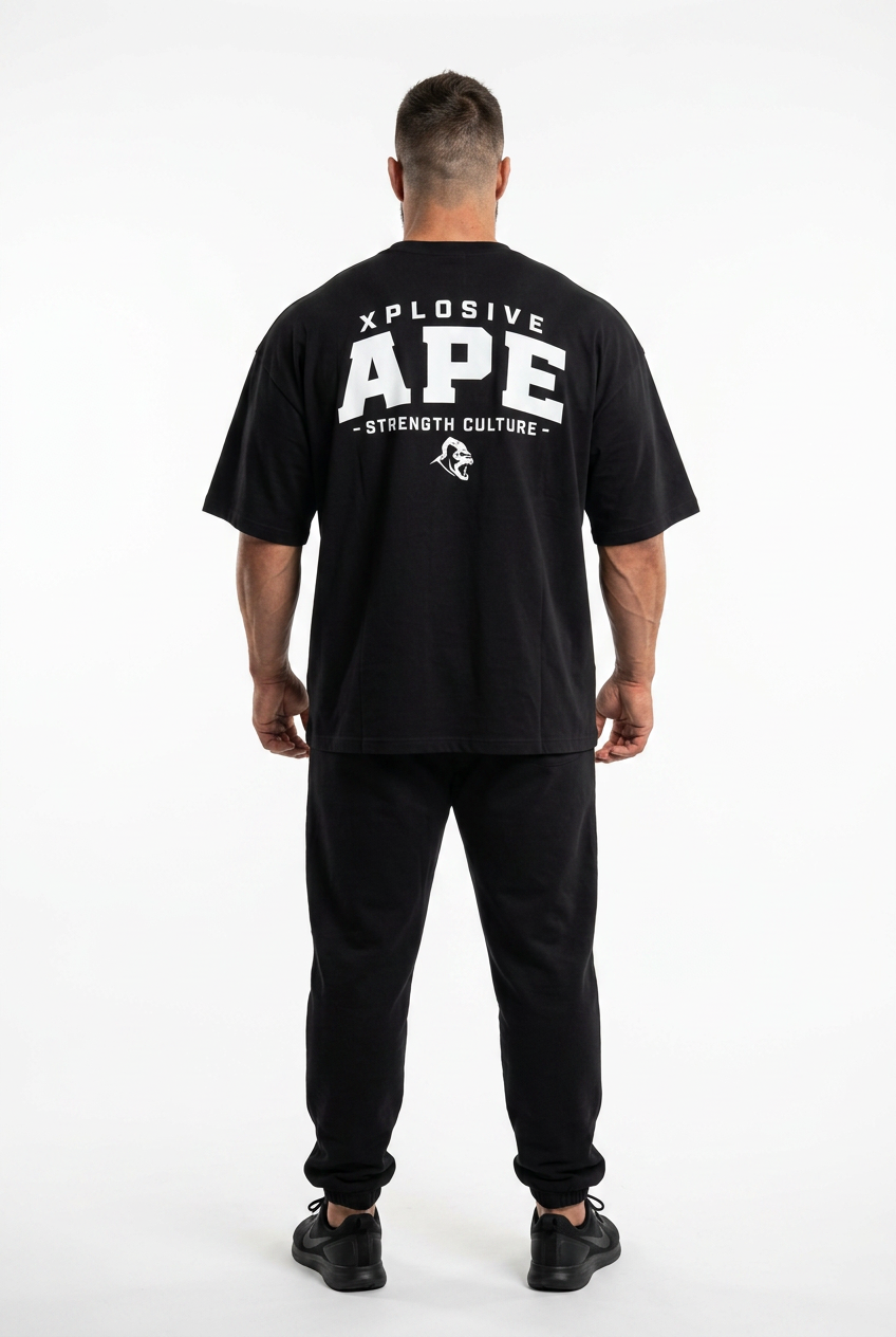 XAPE Strength Culture Ultra Oversized Tee - Black