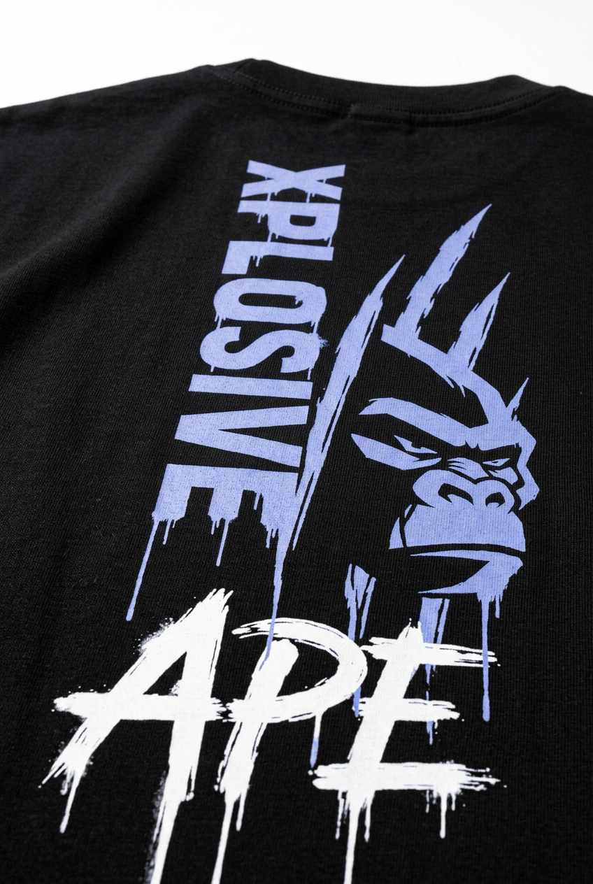 XAPE Slashline Ultra Oversized Tee - Black
