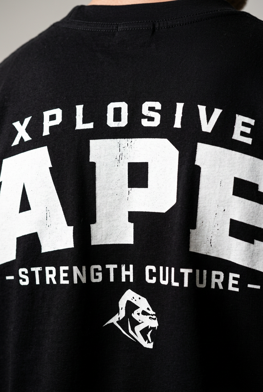 XAPE Strength Culture Ultra Oversized Tee - Black